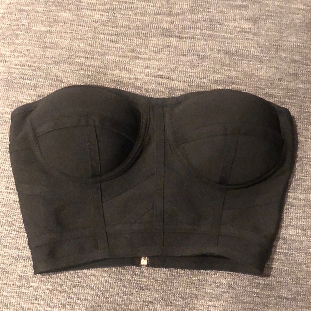 New Black Bandage Tube Top Bra Top XS
